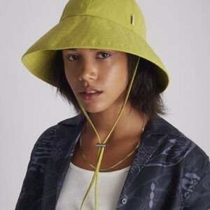 Saturday NYC Cotton Nylon Beach Hat in Xenon Blue.